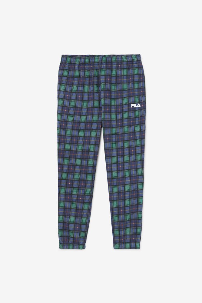 Fila Dorm Plaid Jogger Navy Pants Mens - NZ 98605-VWFH